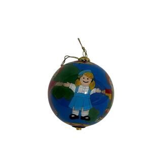 Lie Bien Reverse Painted Children of the World 3” Christmas Ornament 2001 Decor